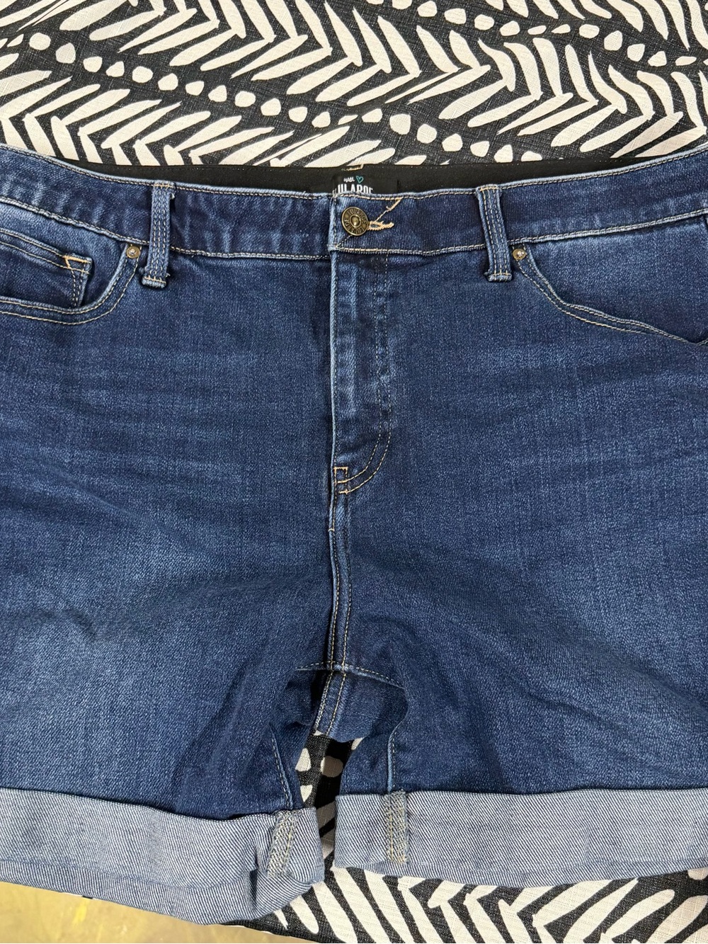 LuLaRoe Denim Cuffed Shorts Dark Wash – Size 34